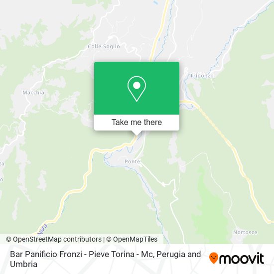 Bar Panificio Fronzi - Pieve Torina - Mc map