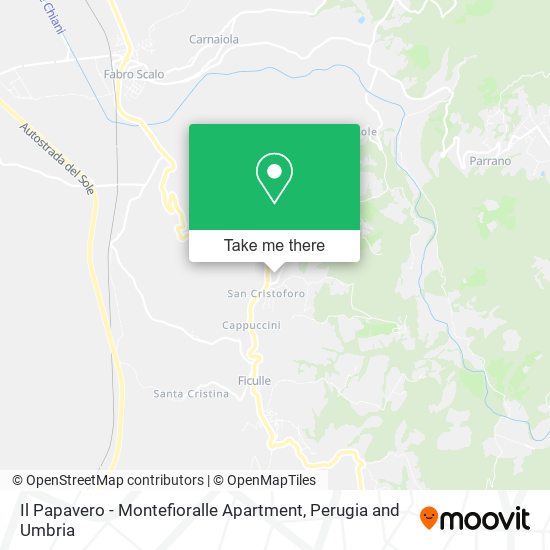 Il Papavero - Montefioralle Apartment map