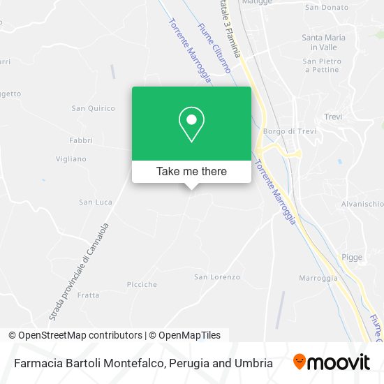 Farmacia Bartoli Montefalco map