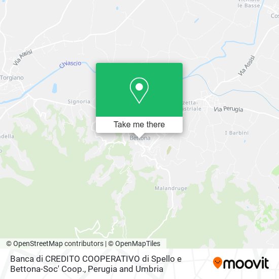 Banca di CREDITO COOPERATIVO di Spello e Bettona-Soc' Coop. map