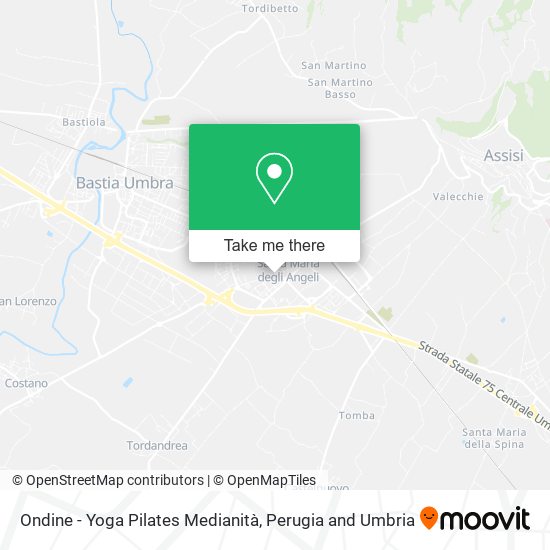 Ondine - Yoga Pilates Medianità map
