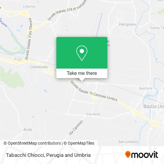 Tabacchi Chiocci map