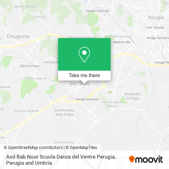 Asd Bab Nour Scuola Danza del Ventre Perugia map