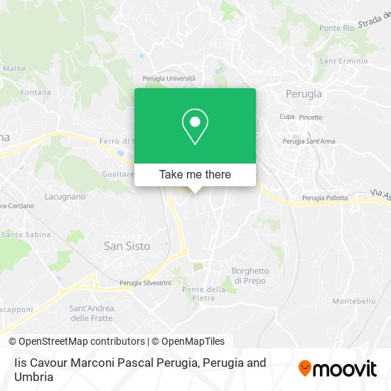 Iis Cavour Marconi Pascal Perugia map