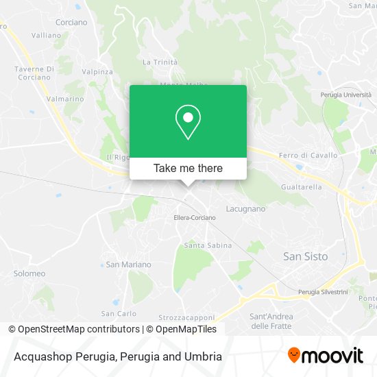 Acquashop Perugia map