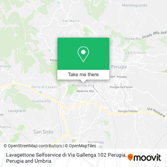 Lavagettone Selfservice di Via Gallenga 102 Perugia map
