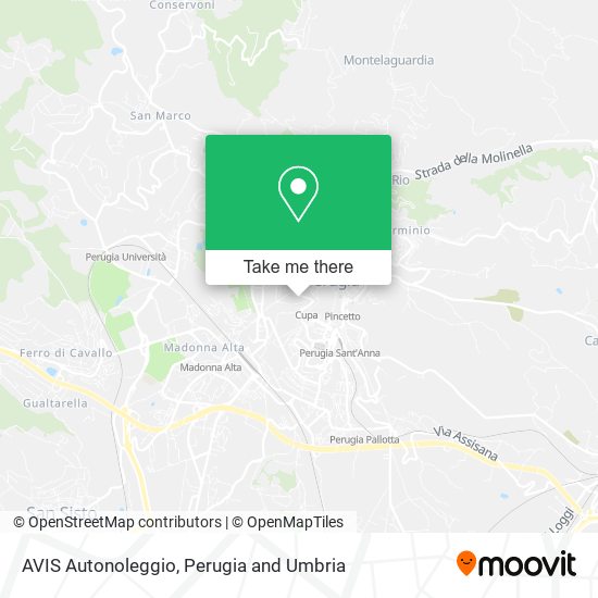 AVIS Autonoleggio map