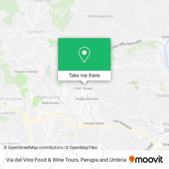 Via del Vino Food & Wine Tours map