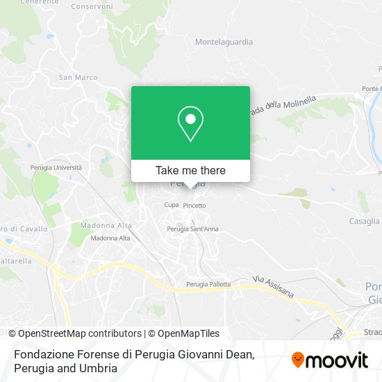 Fondazione Forense di Perugia Giovanni Dean map