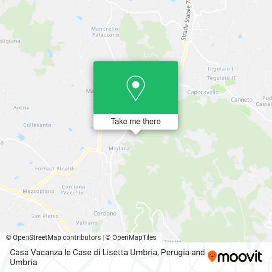 Casa Vacanza le Case di Lisetta Umbria map