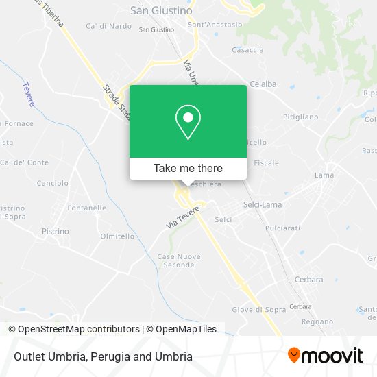 Outlet Umbria map