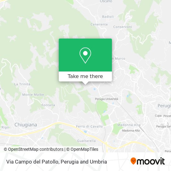 Via Campo del Patollo map
