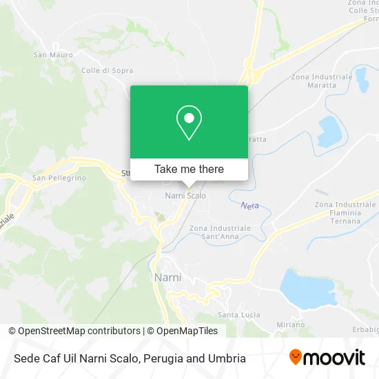Sede Caf Uil Narni Scalo map