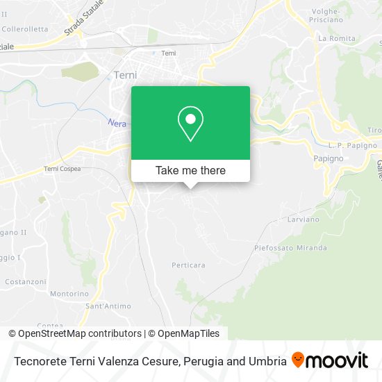 Tecnorete Terni Valenza Cesure map