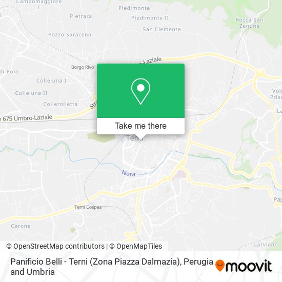 Panificio Belli - Terni (Zona Piazza Dalmazia) map