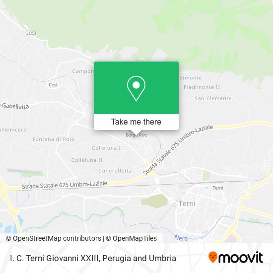I. C. Terni Giovanni XXIII map