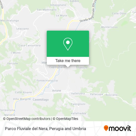 Parco Fluviale del Nera map