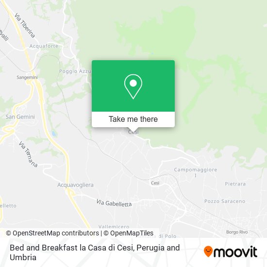 Bed and Breakfast la Casa di Cesi map