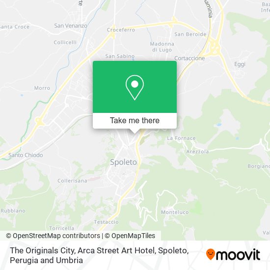 The Originals City, Arca Street Art Hotel, Spoleto map