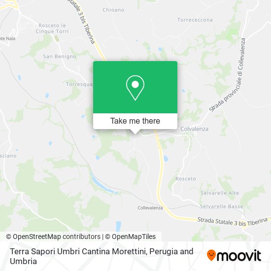 Terra Sapori Umbri Cantina Morettini map