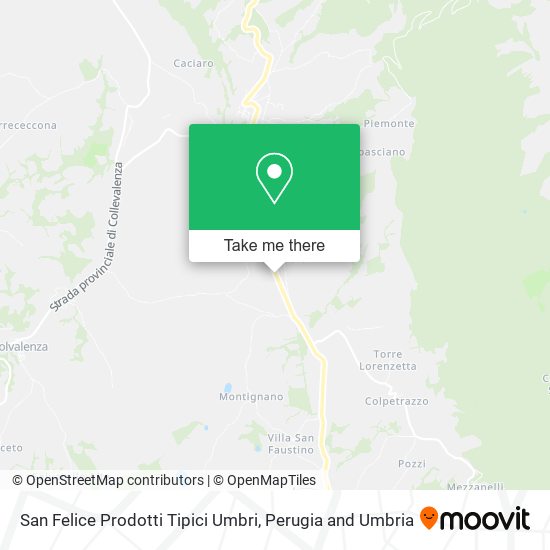 San Felice Prodotti Tipici Umbri map