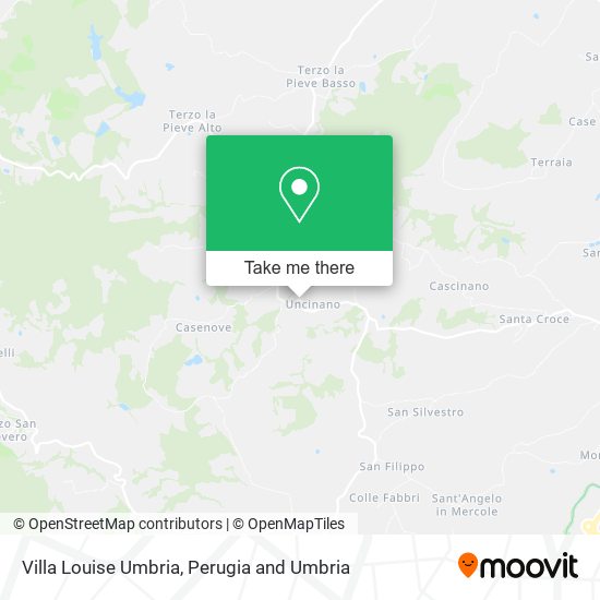 Villa Louise Umbria map