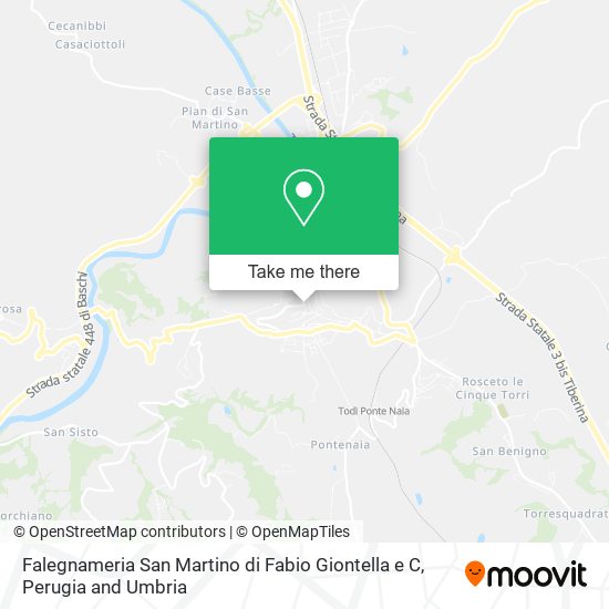 Falegnameria San Martino di Fabio Giontella e C map
