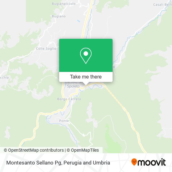 Montesanto Sellano Pg map