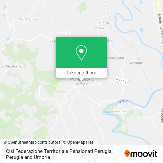 Cisl Federazione Territoriale Pensionati Perugia map