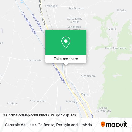 Centrale del Latte Colfiorito map