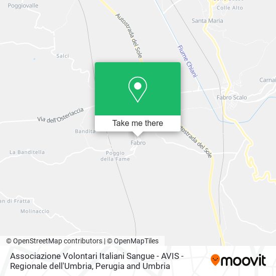 Associazione Volontari Italiani Sangue - AVIS - Regionale dell'Umbria map