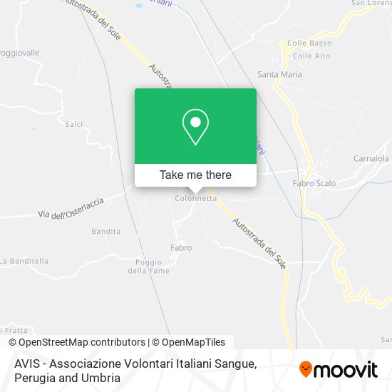 AVIS - Associazione Volontari Italiani Sangue map