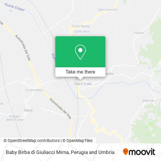 Baby Birba di Giuliacci Mirna map