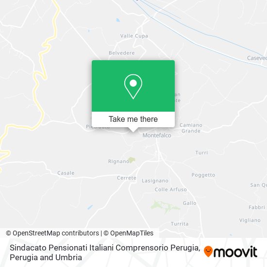 Sindacato Pensionati Italiani Comprensorio Perugia map