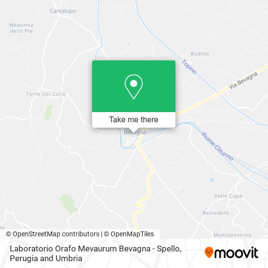 Laboratorio Orafo Mevaurum Bevagna - Spello map