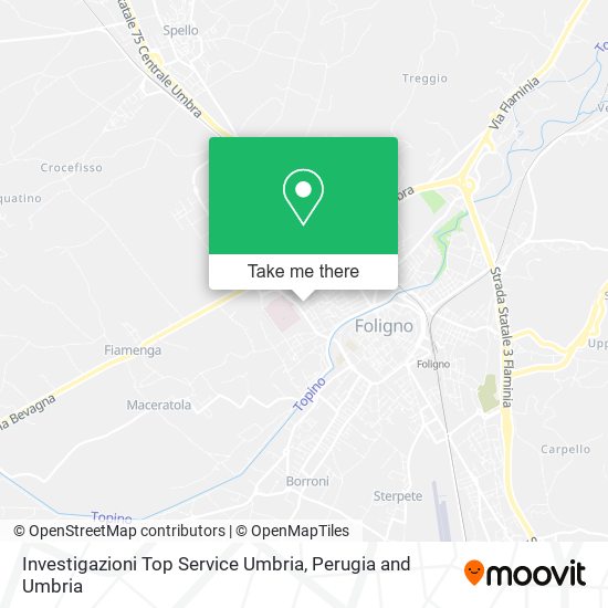 Investigazioni Top Service Umbria map