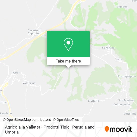 Agricola la Valletta - Prodotti Tipici map