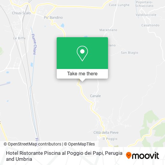 Hotel Ristorante Piscina al Poggio dei Papi map