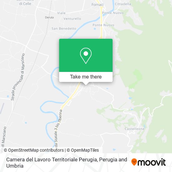 Camera del Lavoro Territoriale Perugia map