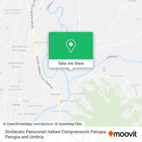 Sindacato Pensionati Italiani Comprensorio Perugia map