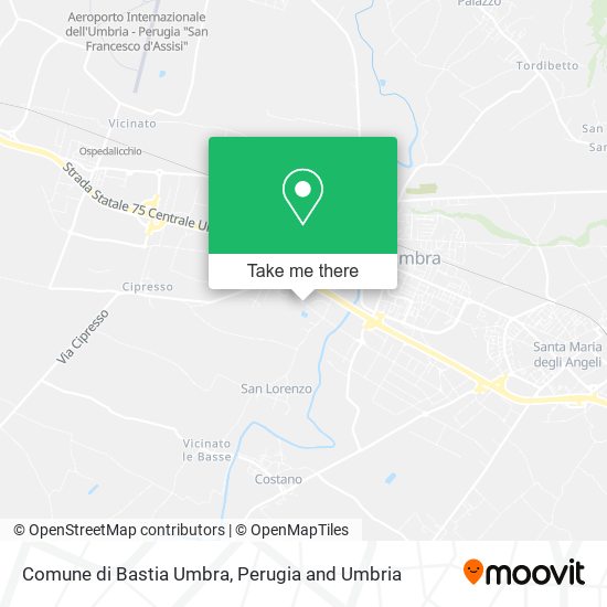 Comune di Bastia Umbra map