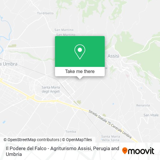 Il Podere del Falco - Agriturismo Assisi map