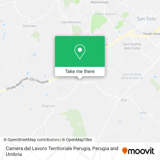 Camera del Lavoro Territoriale Perugia map