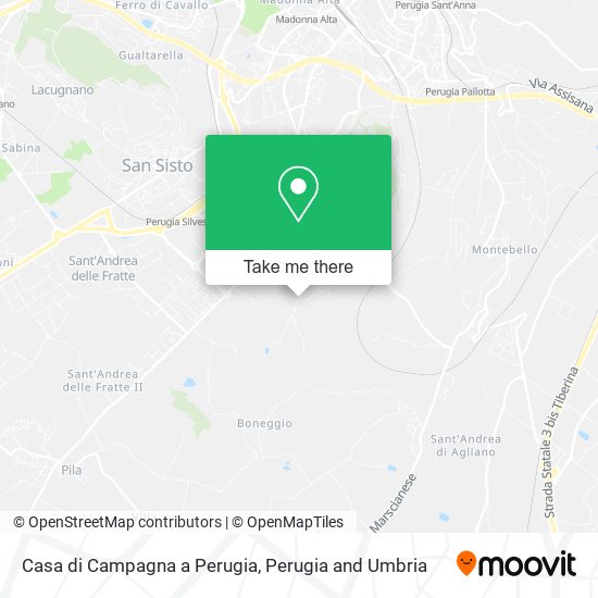Casa di Campagna a Perugia map
