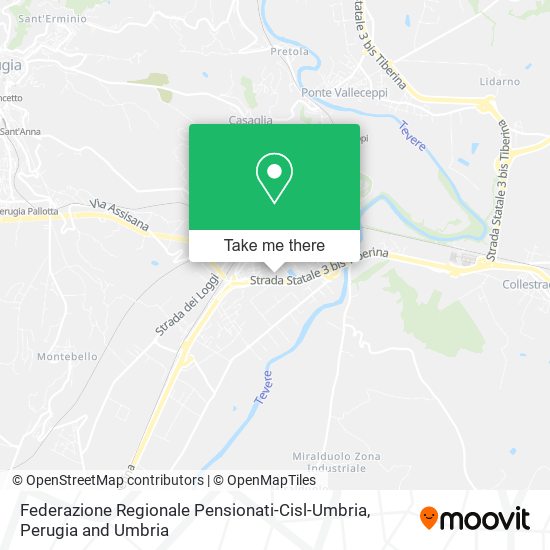 Federazione Regionale Pensionati-Cisl-Umbria map