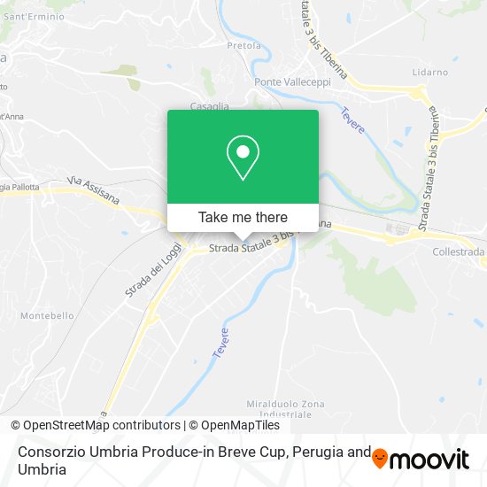 Consorzio Umbria Produce-in Breve Cup map