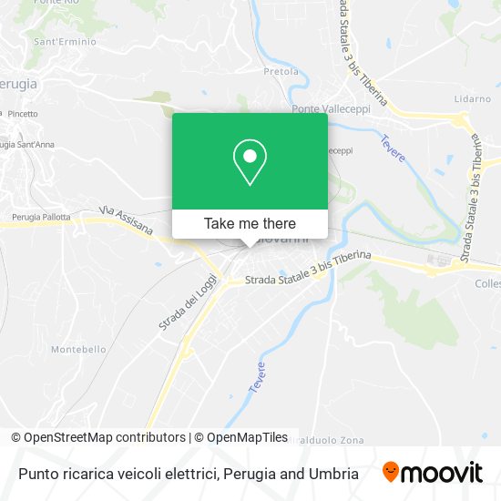 Punto ricarica veicoli elettrici map