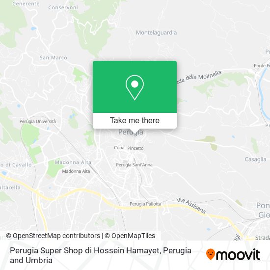 Perugia Super Shop di Hossein Hamayet map