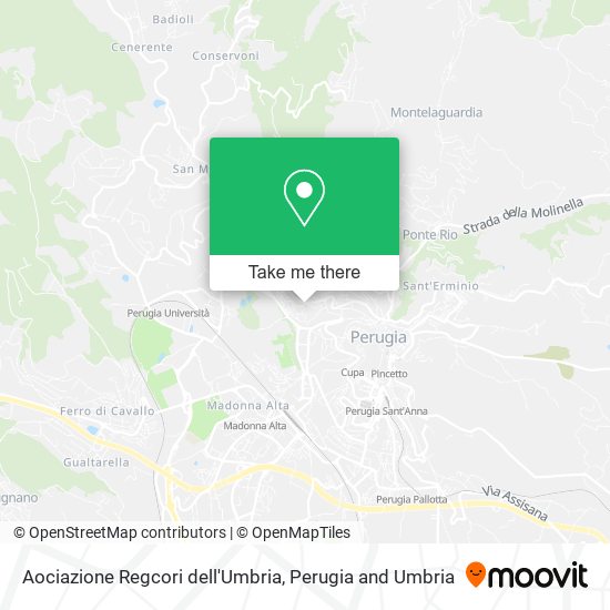Aociazione Regcori dell'Umbria map