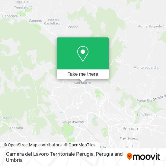 Camera del Lavoro Territoriale Perugia map